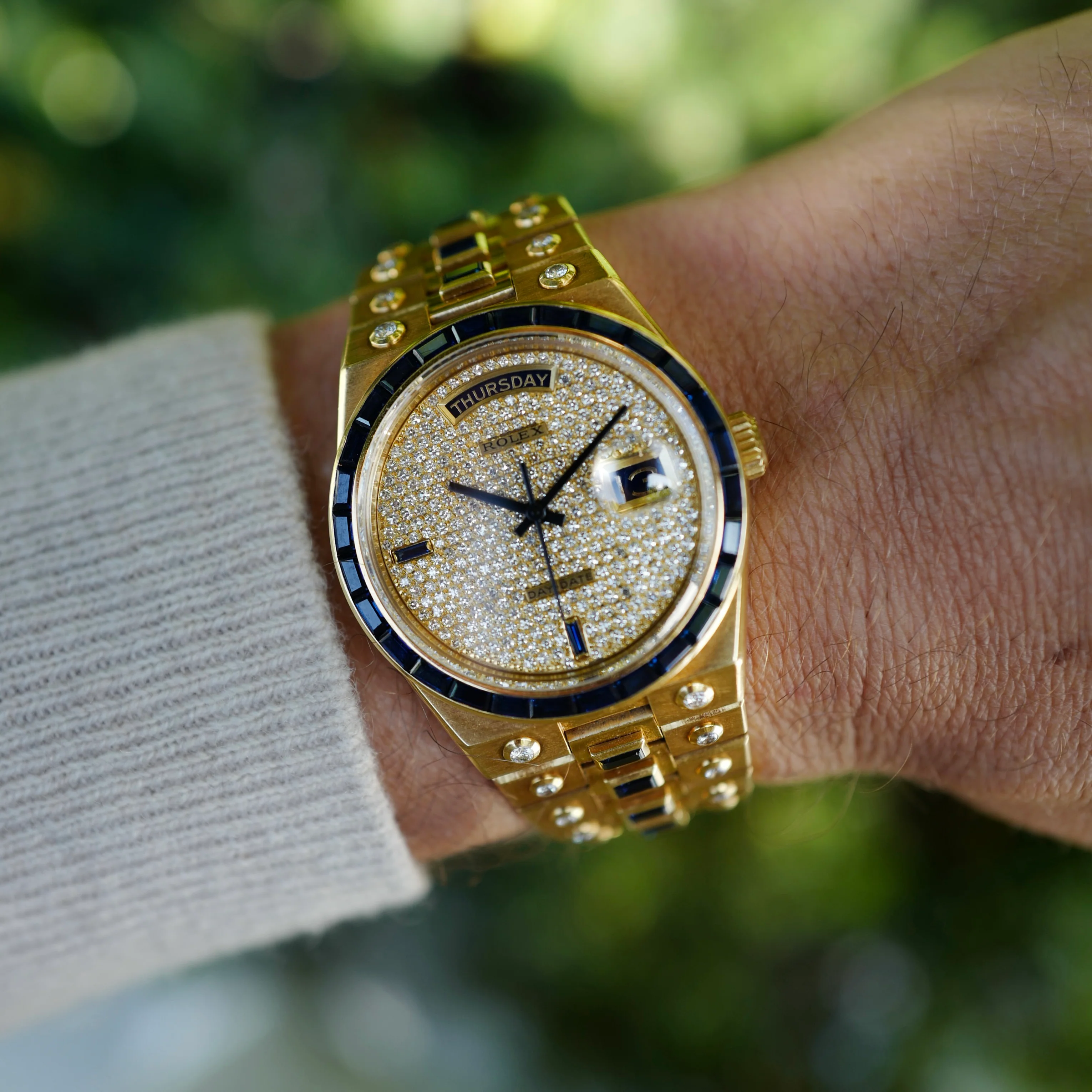 Rolex Yellow Gold Oyster-Quartz Octopus Sapphire Diamond Watch Ref. 19198 - Image 7