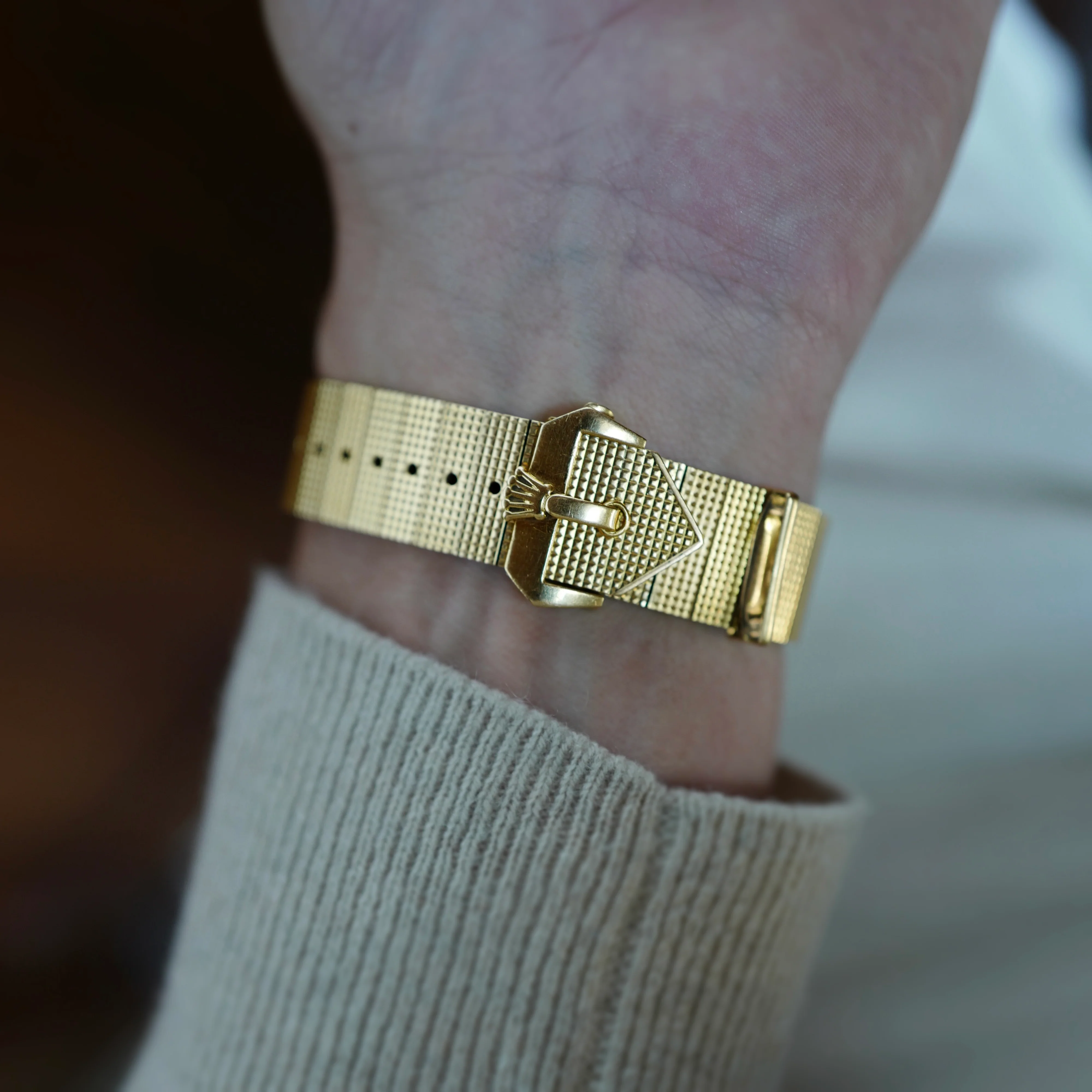 Rolex Yellow Gold Precision Buckle Bracelet Watch (New Arrival) - Image 5
