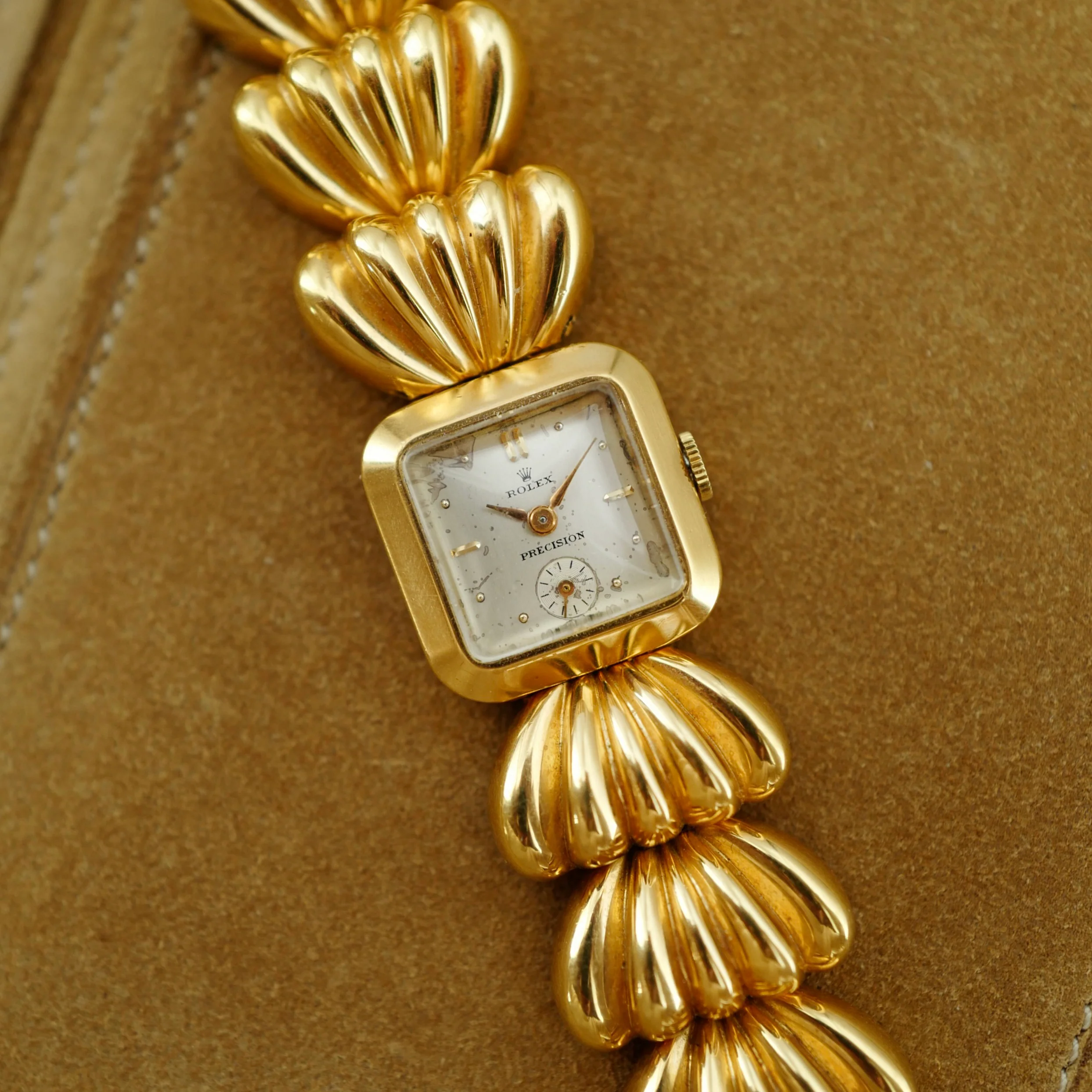 Rolex Yellow Gold Scalloped Watch - Image 4