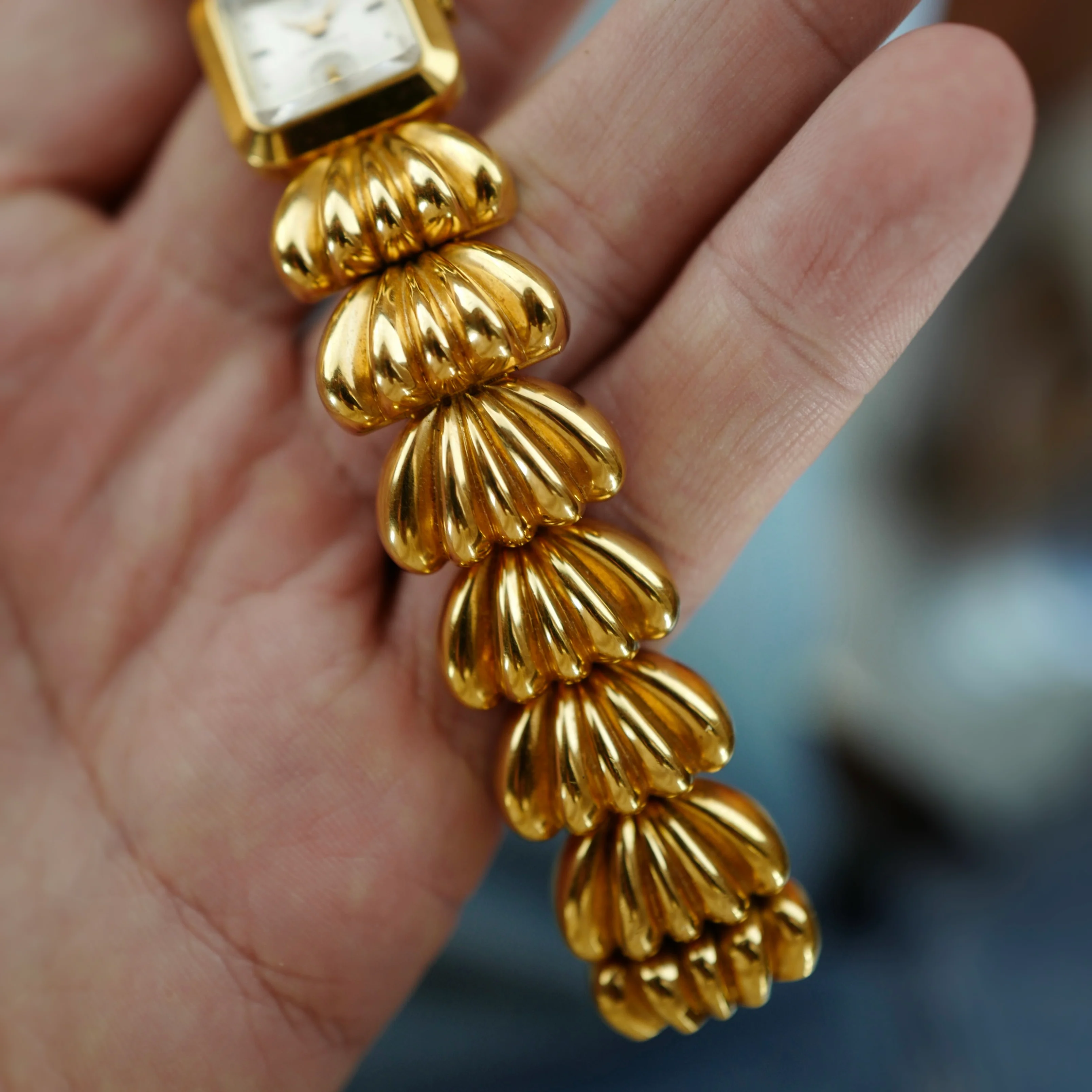 Rolex Yellow Gold Scalloped Watch - Image 5