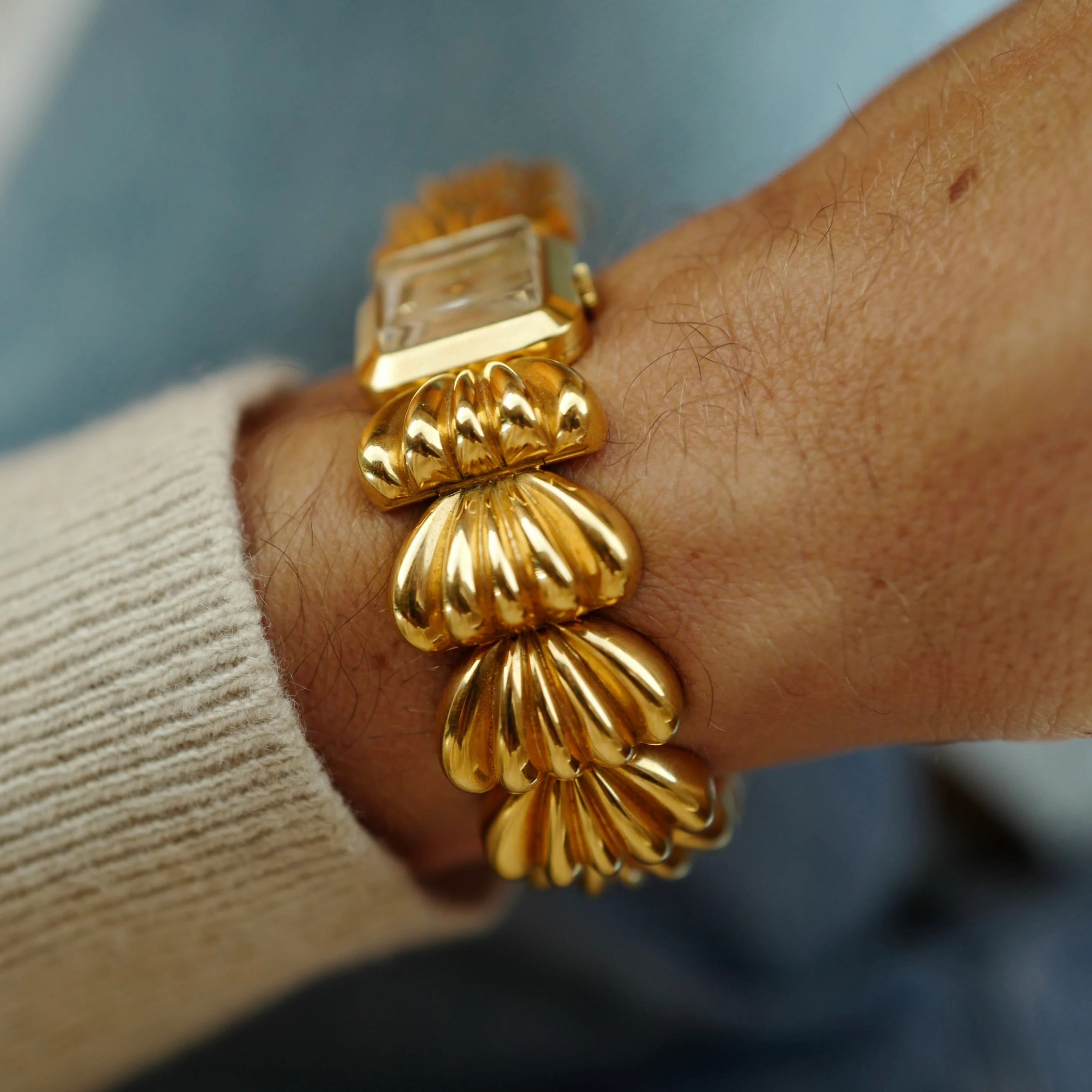 Rolex Yellow Gold Scalloped Watch - Image 6
