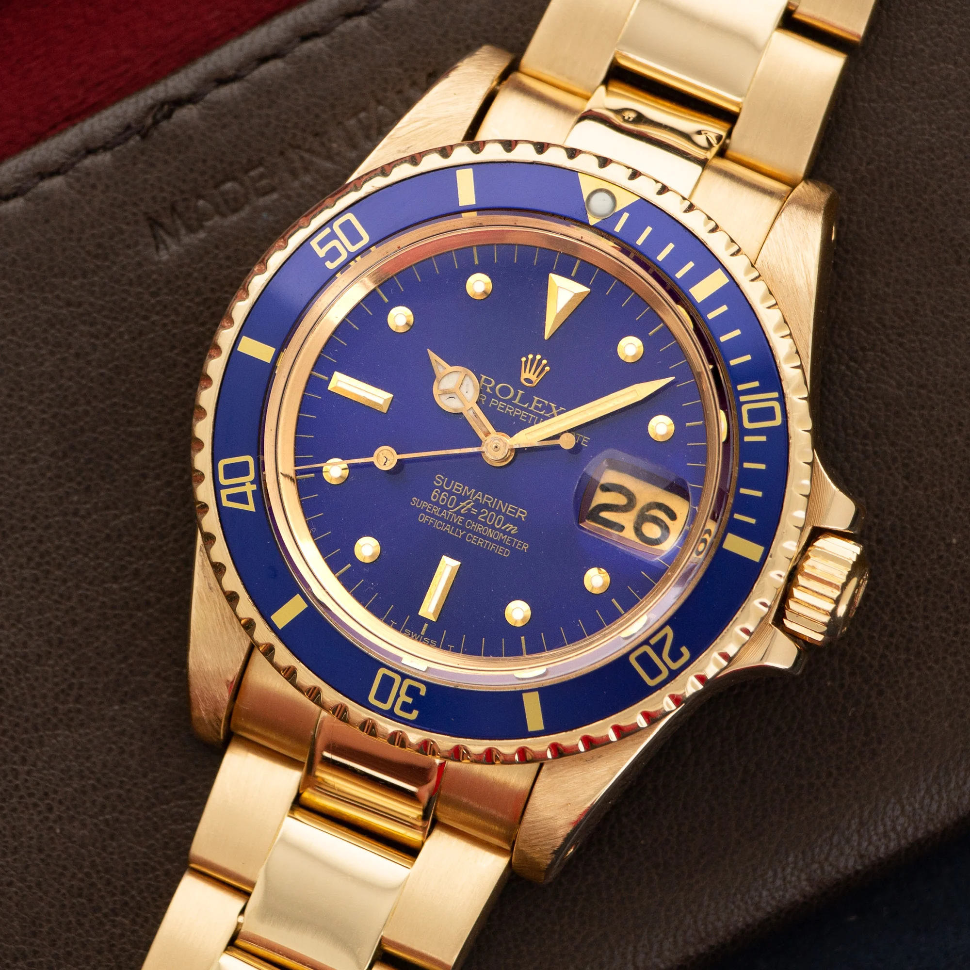 Rolex Yellow Gold Submariner Watch Ref. 1680 - Image 2