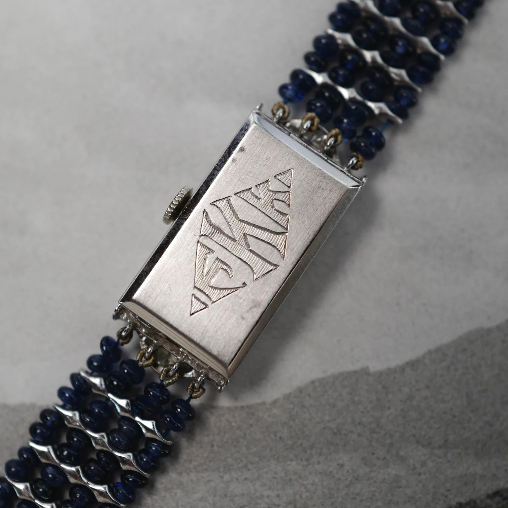Tiffany & Co. Sapphire Diamond Art Deco Watch - Image 4