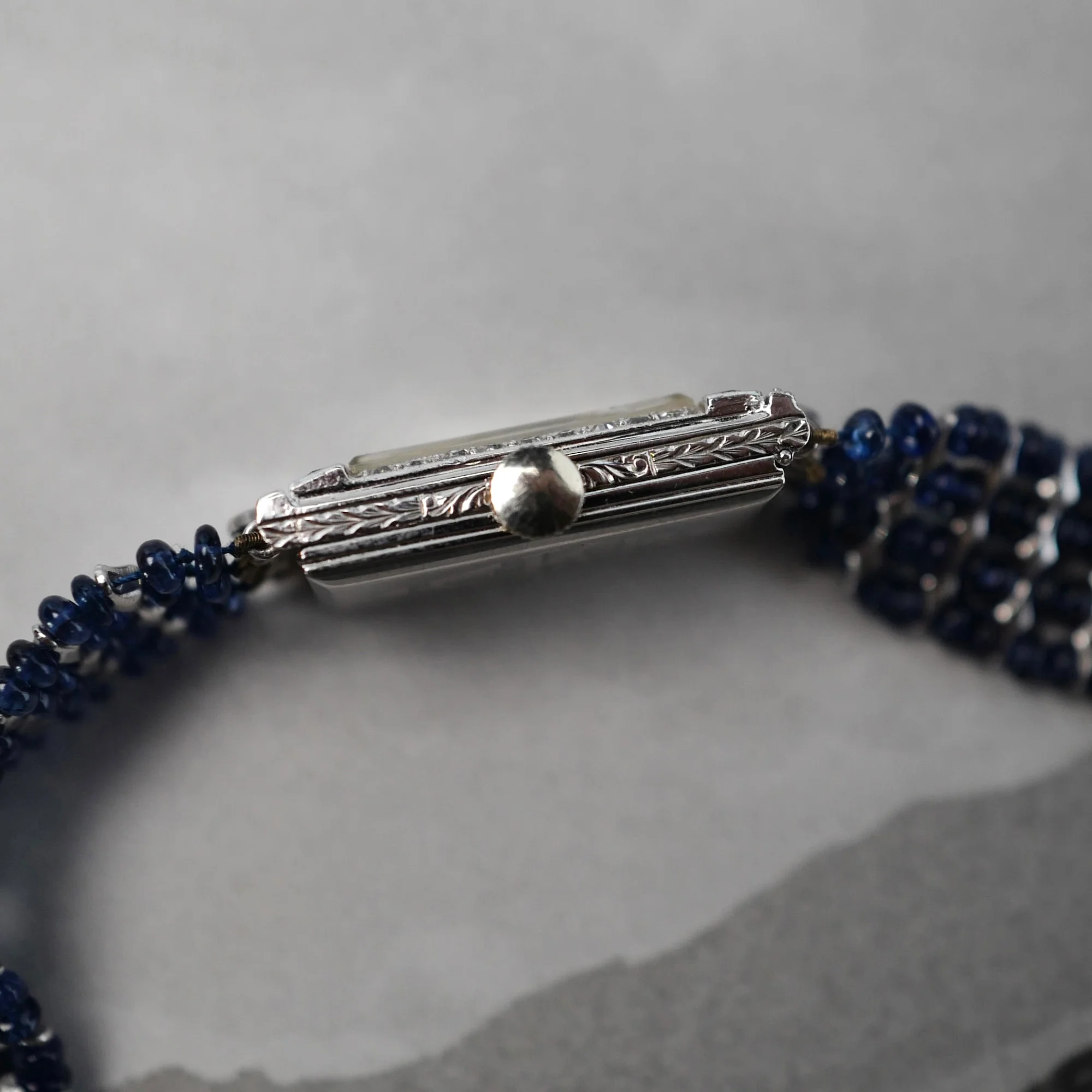 Tiffany & Co. Sapphire Diamond Art Deco Watch - Image 6