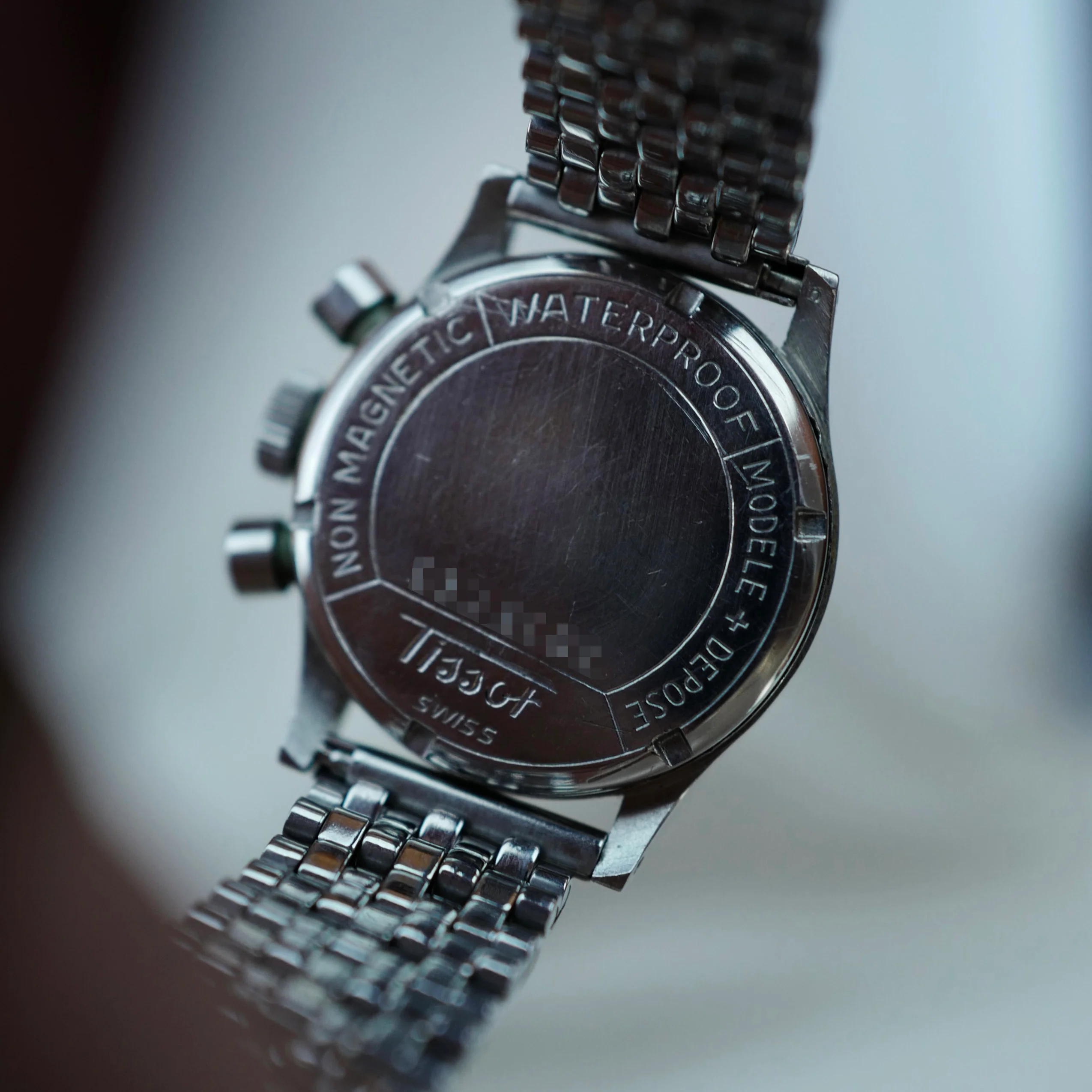 Tissot Steel Chronograph with Black Gilt Dial (New Arrival) - Image 3