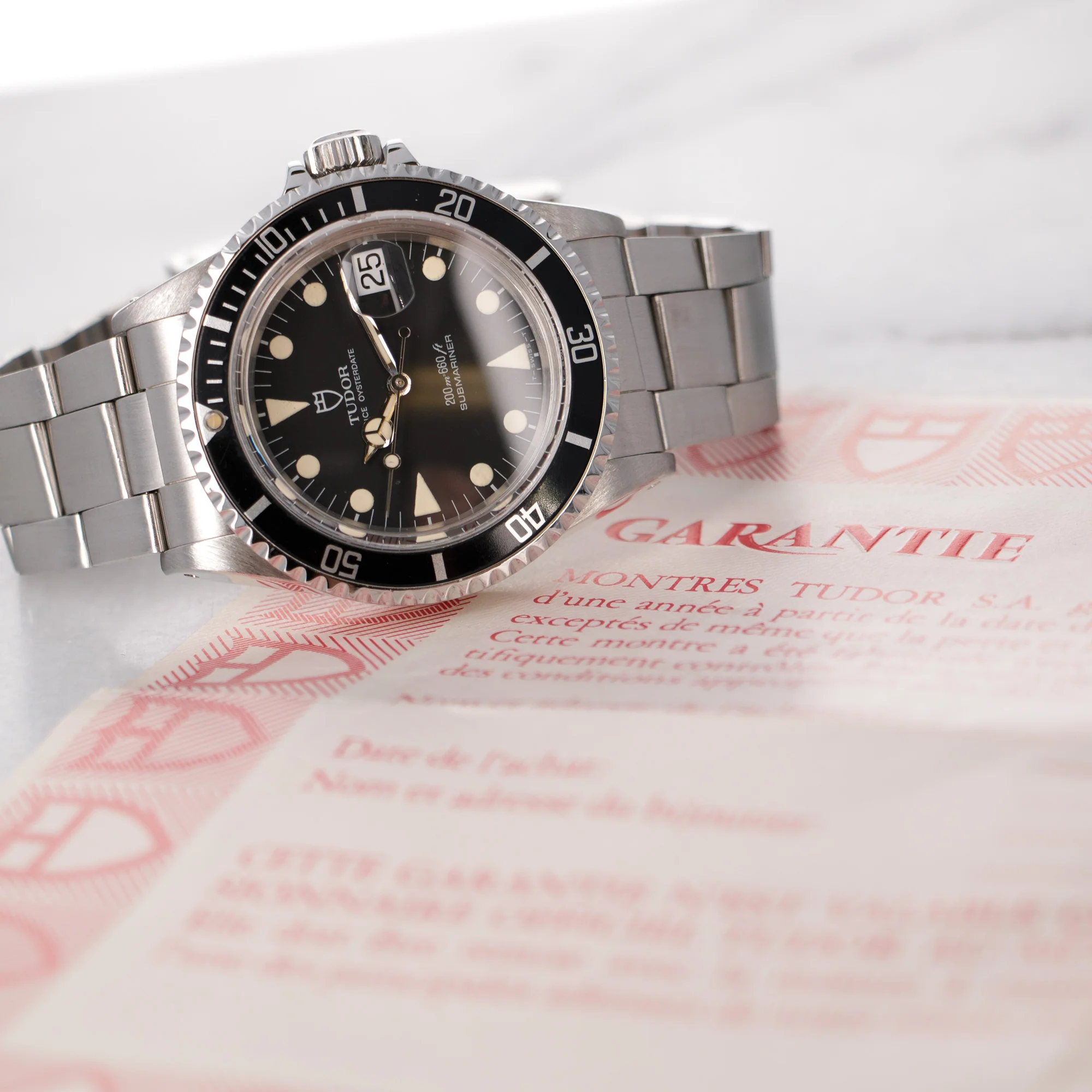 Tudor Submariner Watch Ref. 79090 with Original Warranty Paper - Image 7