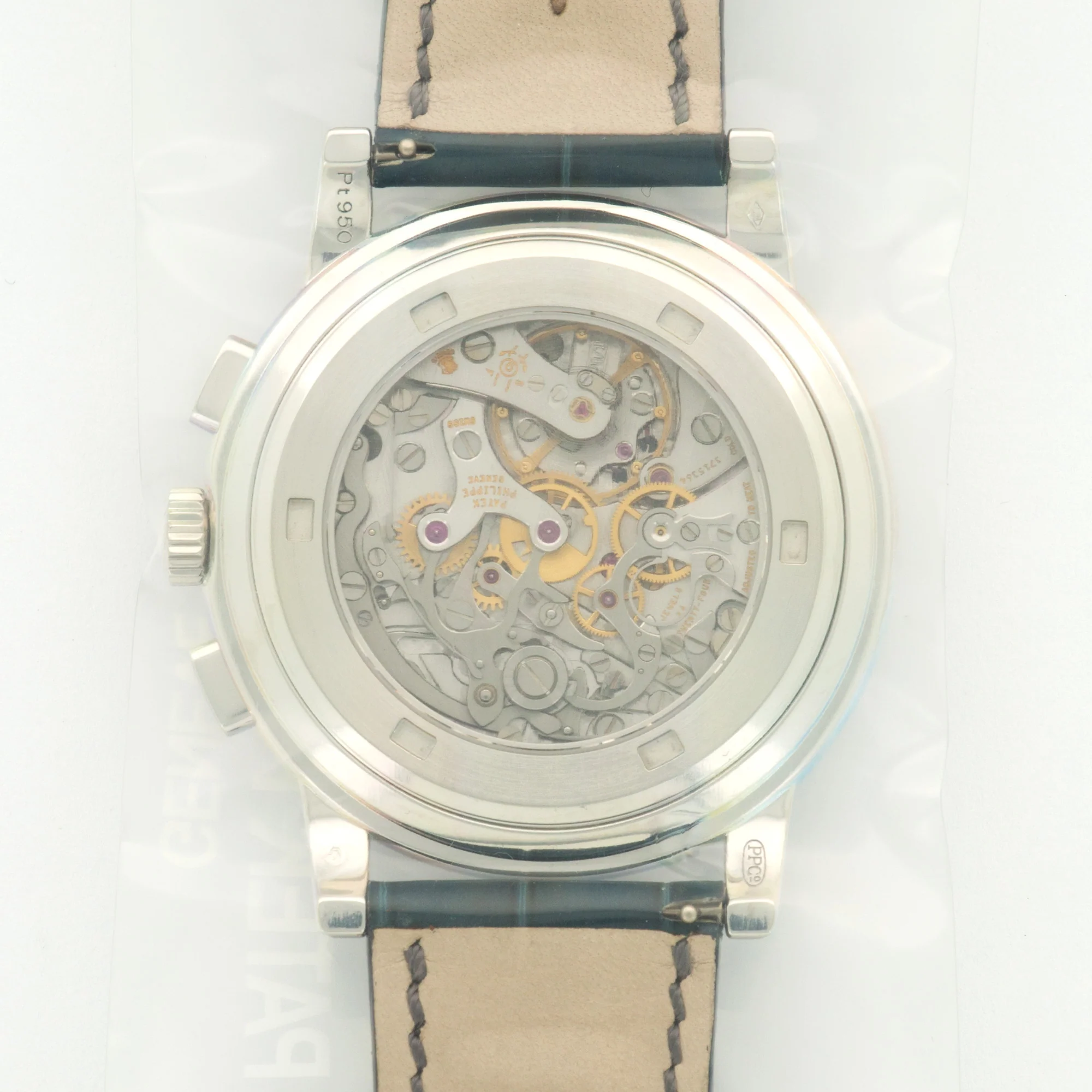Unworn Patek Philippe Platinum Chronograph Ref. 5070 in Original Plastic Seal - Image 4