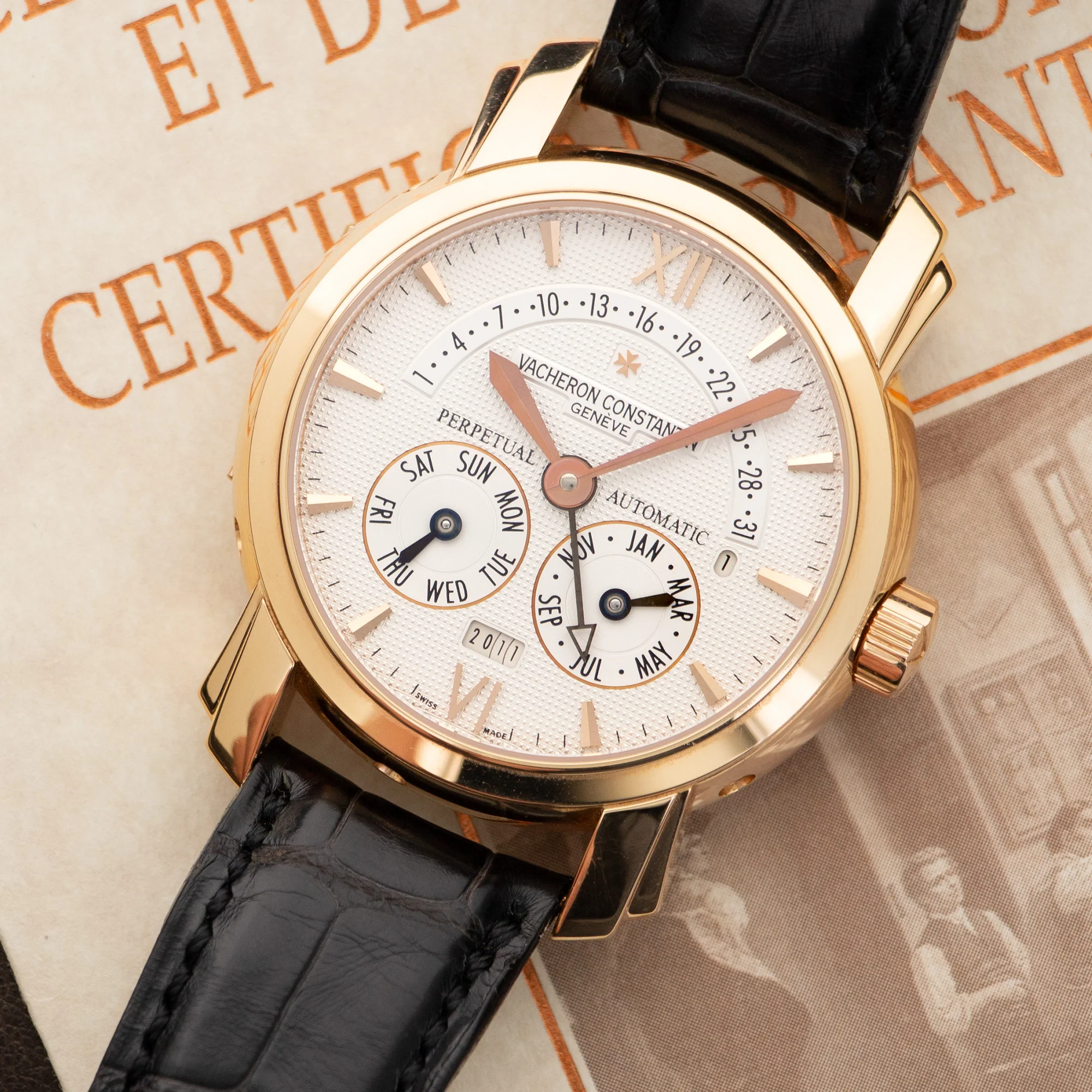 Vacheron Constantin Rose Gold 31 Day Retrograde Perpetual Calendar Watch - Image 2