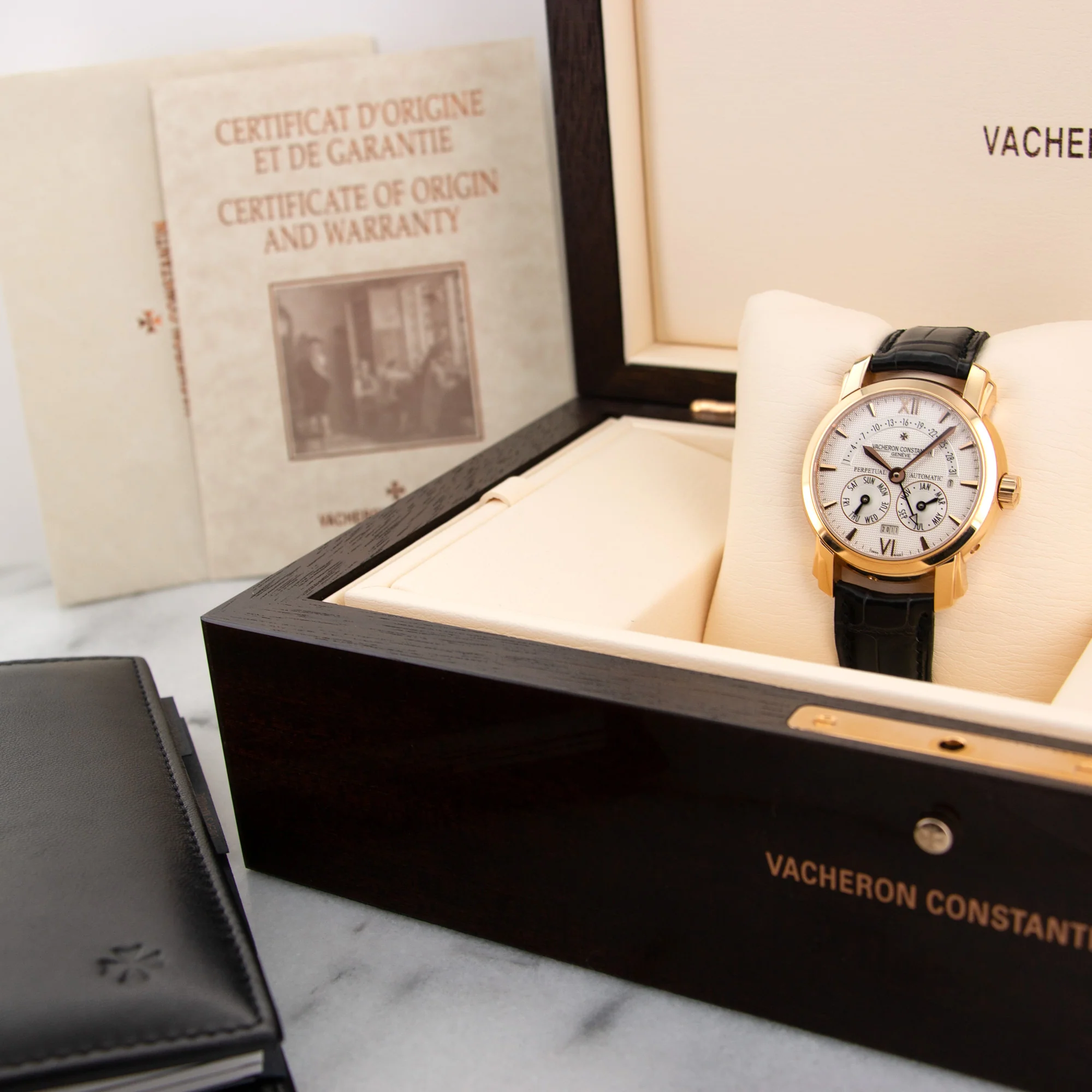Vacheron Constantin Rose Gold 31 Day Retrograde Perpetual Calendar Watch - Image 6